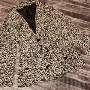 Fenn Wright Manson Animal print belted jacket L